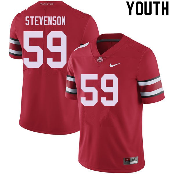 Ohio State Buckeyes #59 Zach Stevenson Youth Official Jersey Red